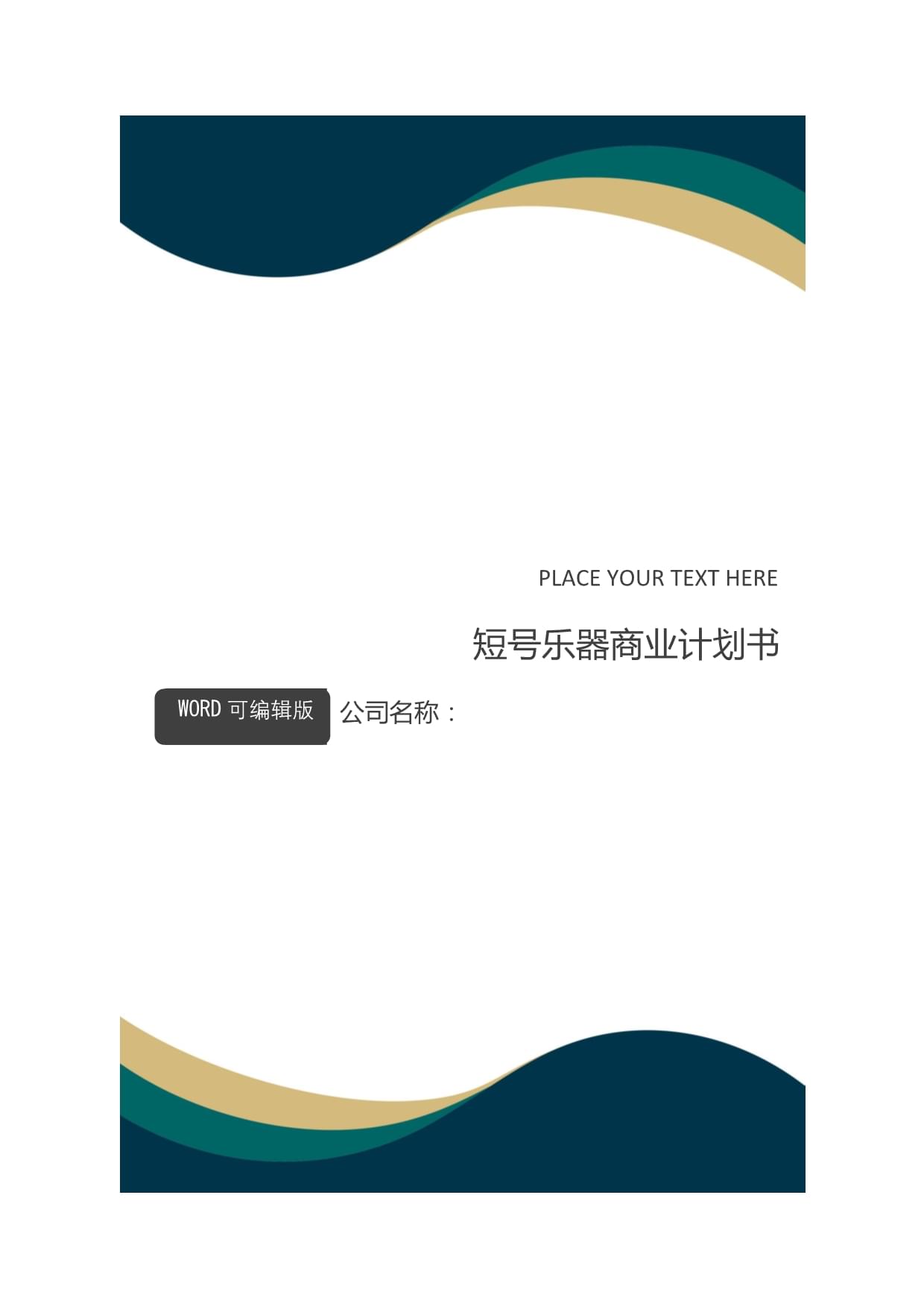 短號樂器產(chǎn)品商業(yè)計劃書